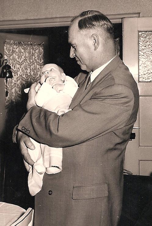 His grandfather Walther with Robin