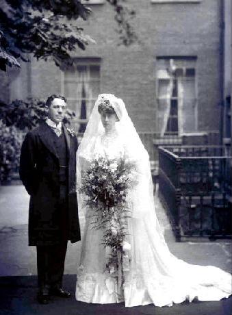 Sir Walter and Dora on their wedding day.