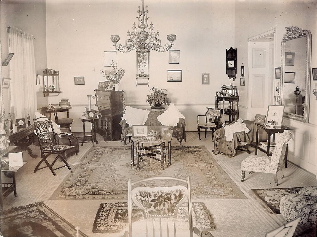Harold's drawing room, presumably in Aden. Some of the furniture remained in the family.