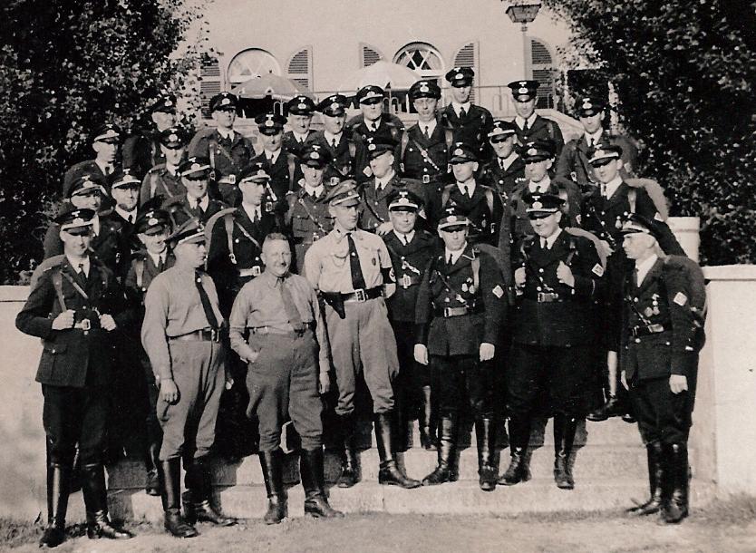 Walther with the Technische Nothilfe in WWII. He is far left in the front row.
